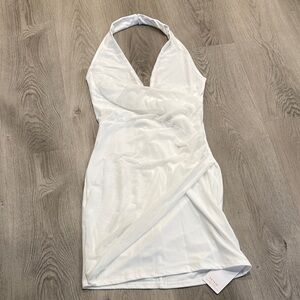 Meshki White Halter Dress